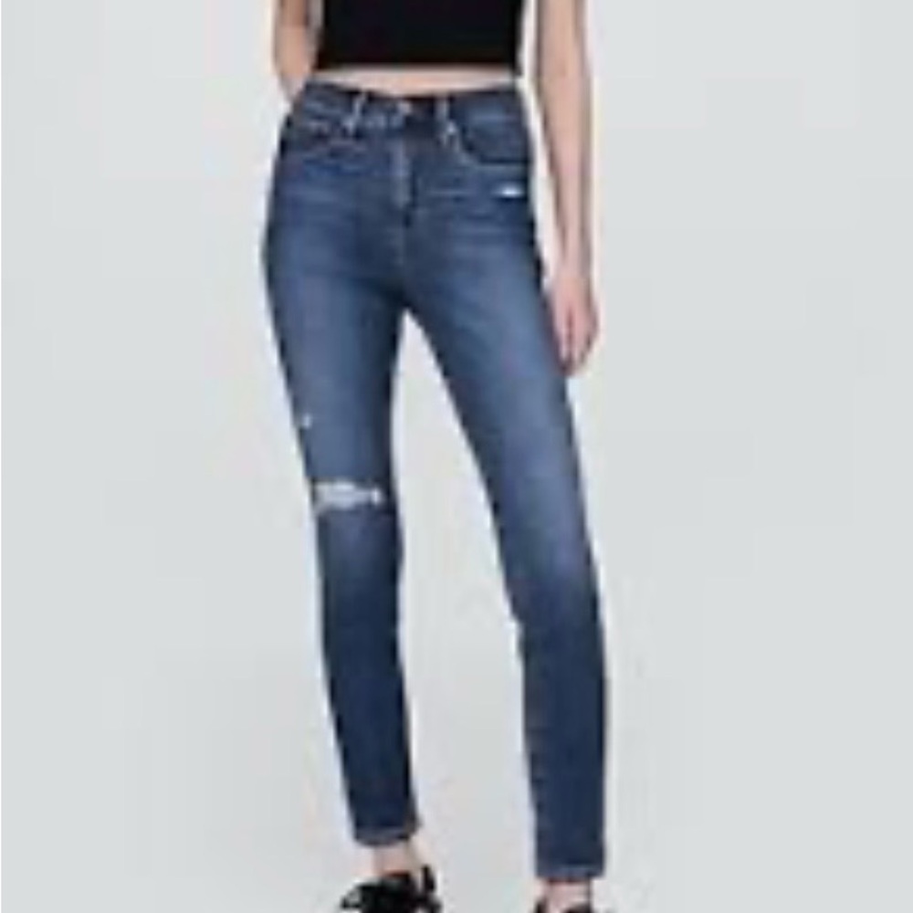 GAP Women's Distressed Blue Skinny Jeans